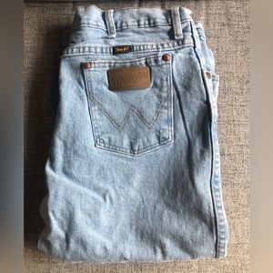 NEW Wrangler Cowboy Cut Whitewash Jeans 34x30